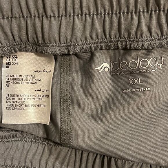 Ideology Women's Mid Grey Storm Woven Performance Shorts Plus Size XXL NWT - Picture 3 of 6